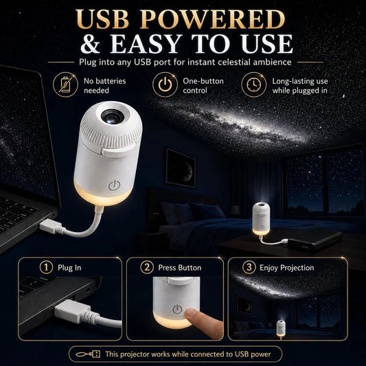 Portable Mini USB Starry Sky Projection Lamp